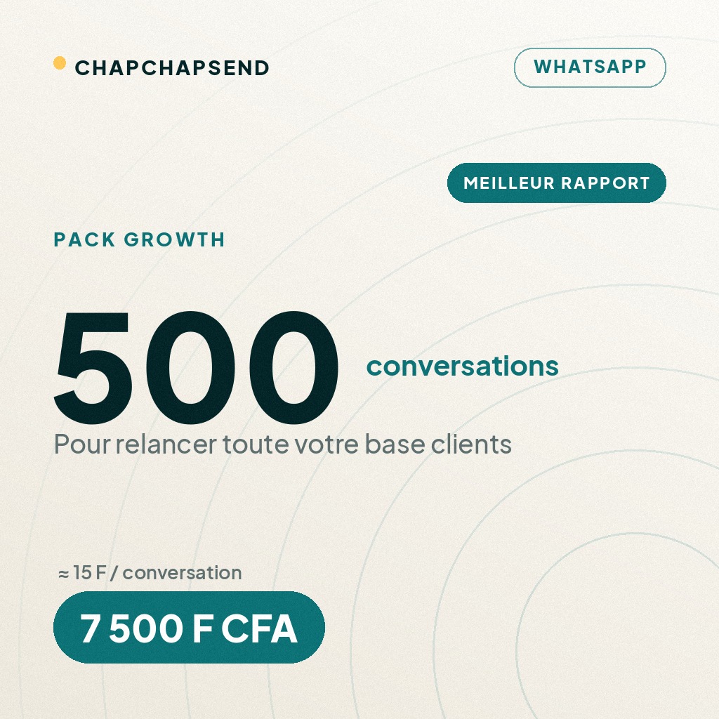 WhatsApp Business Growth — 500 conversations incluses