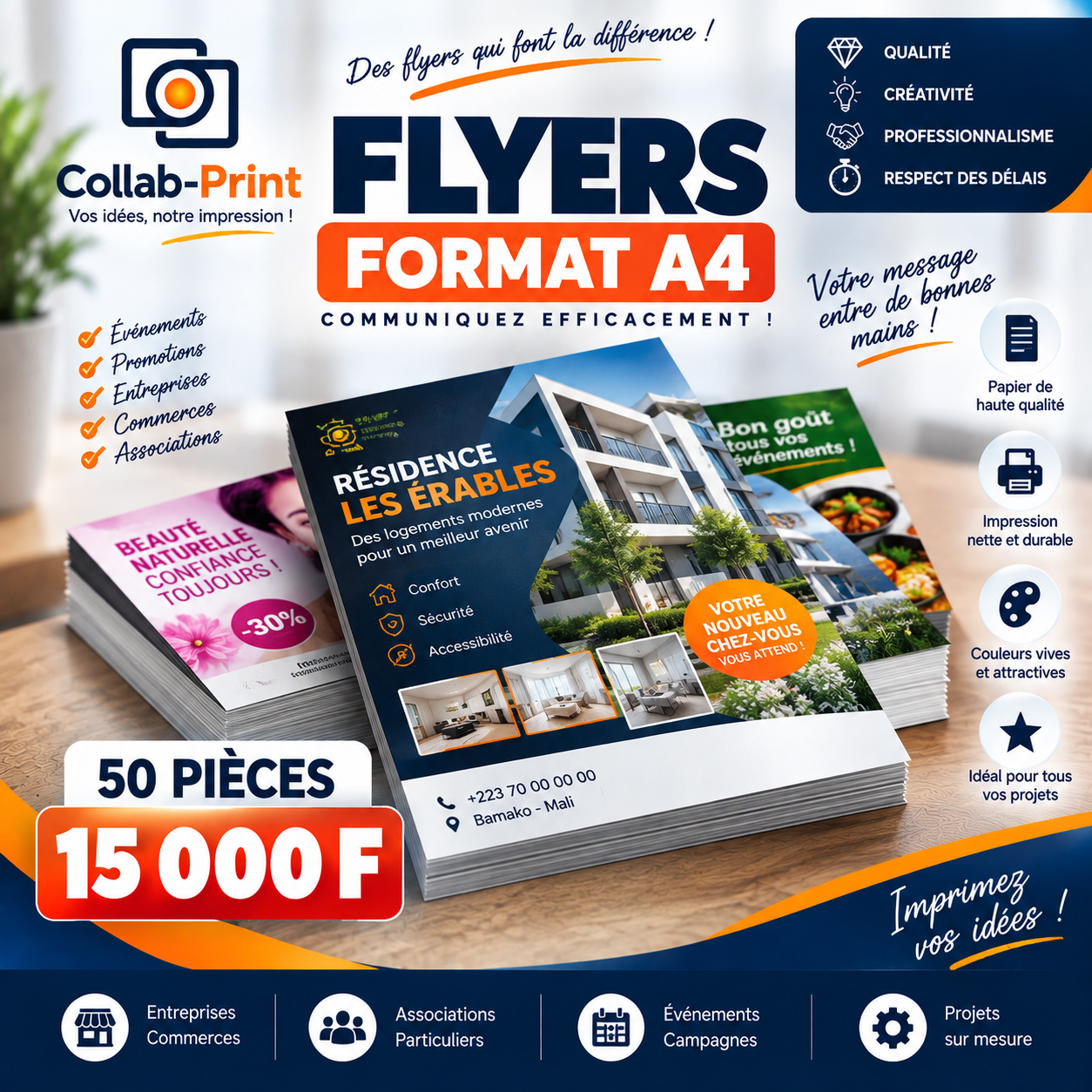 Flyers 50 pièces  A4