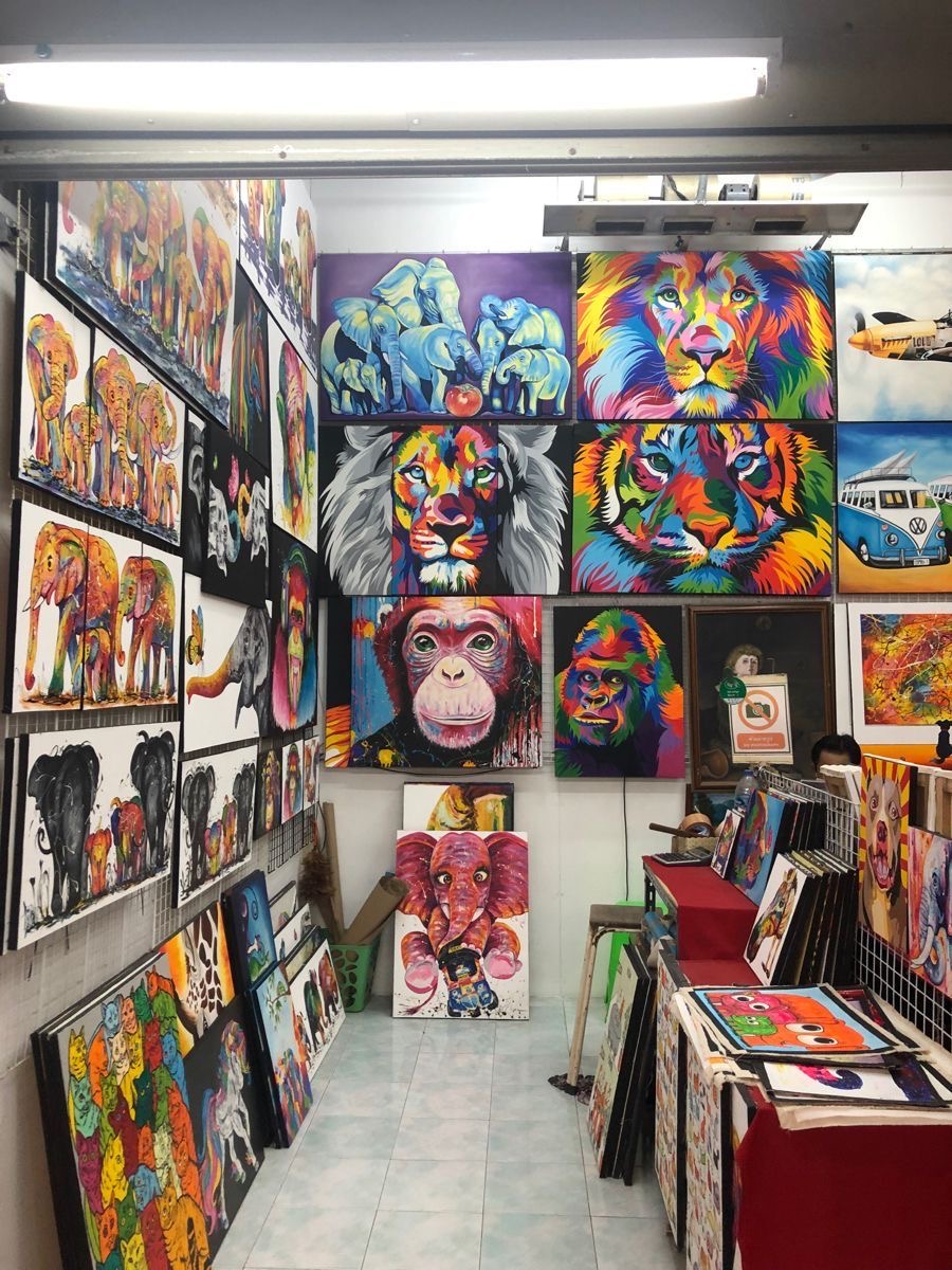 Tableaux d’animaux sauvages couleurs vives et réalistes